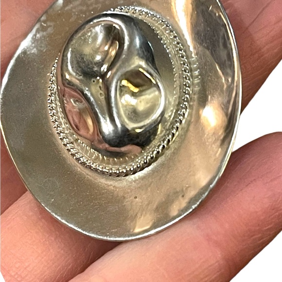 Sterling Mexico TS 77 Cowboy Hat Southwestern Brooch Pin - Picture 9 of 11